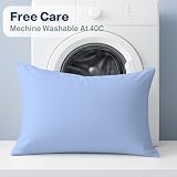 DN Pillow Cases 2 Pack Sky Blue 50x75cm Microfibre Envelope Closure view 7