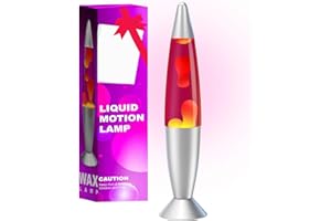 SOARLING Large Yellow Liquid Motion Lamp with Light Bulb 16 Inch Giant Purple Liquid Motion Lamps for Kids Adults Night Light Table Lamp Classic Retro Volcano Lamp Home Decor Desk Light Bedroom Living Room