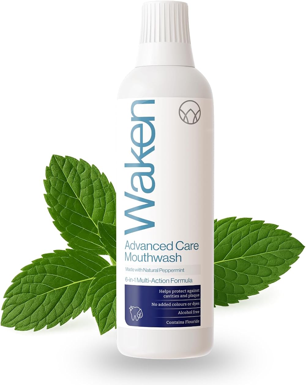 Waken Advanced Care Mouthwash Alcohol Free Peppermint 500ml 6 in 1