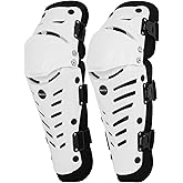 Knee Shin Guards Motorcycle Protective Gear, Knee Pads 3 Sections Adjustable Leg Armor Crashproof 1 Pair, Motocross Gear for Men MTB Riding Mountain Bike