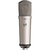 Warm Audio WA-87jr Large Diaphragm Condenser Mic with Shockmount, Rich Studio-Grade Sound for Vocals, Instruments, Podcasts, Nickel