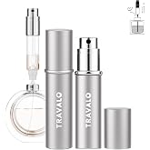 Travalo ESSENTI Refillable Travel Perfume Atomizer, 5 ml, Silver | Bottom-fill system, fine mist spray and protective outer case for handbags, carry-on luggage and everyday use