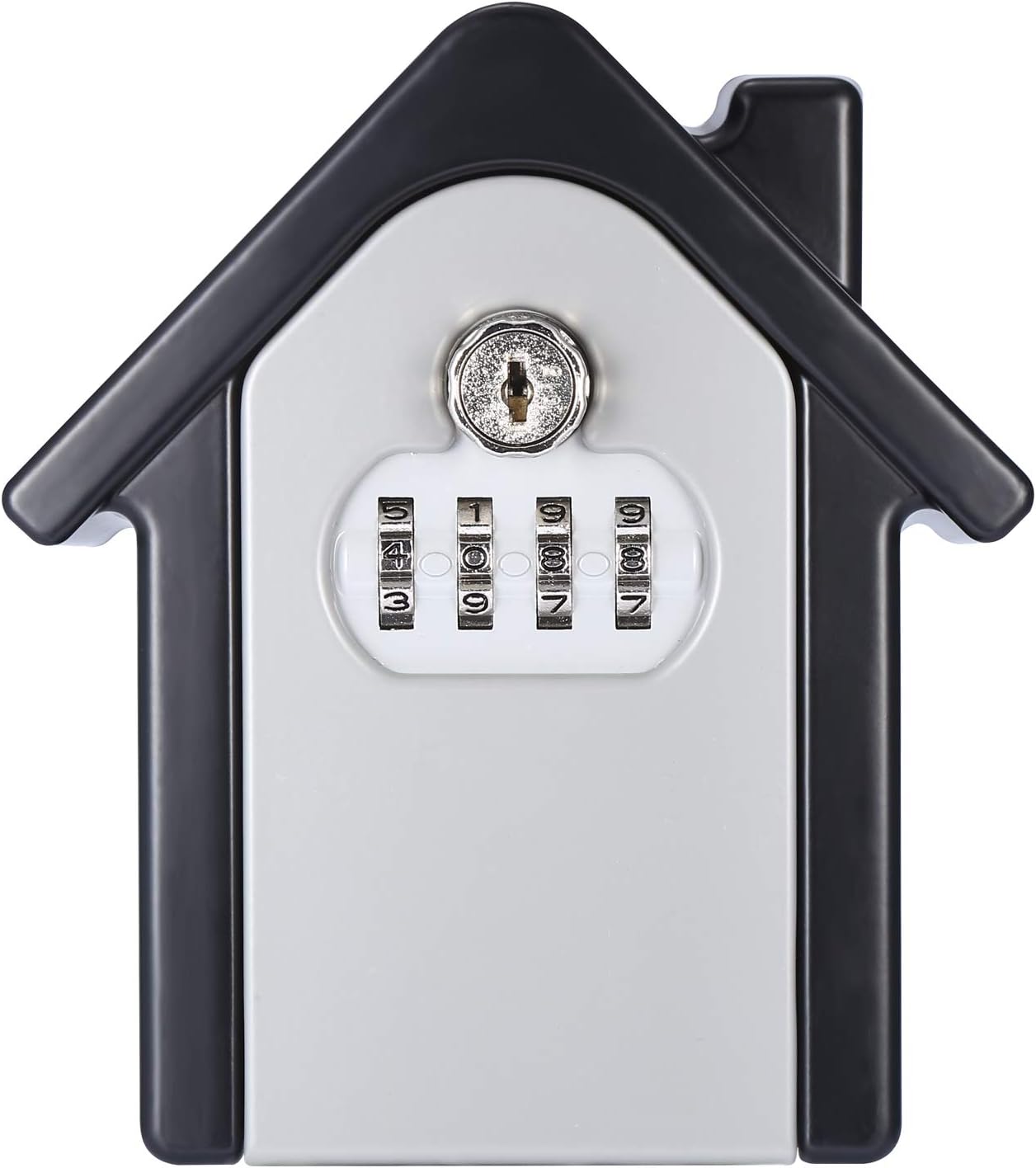 Allnice Key Lock Box, Wall Mounted Lock Box with 4-Digit Combination Resettable Code