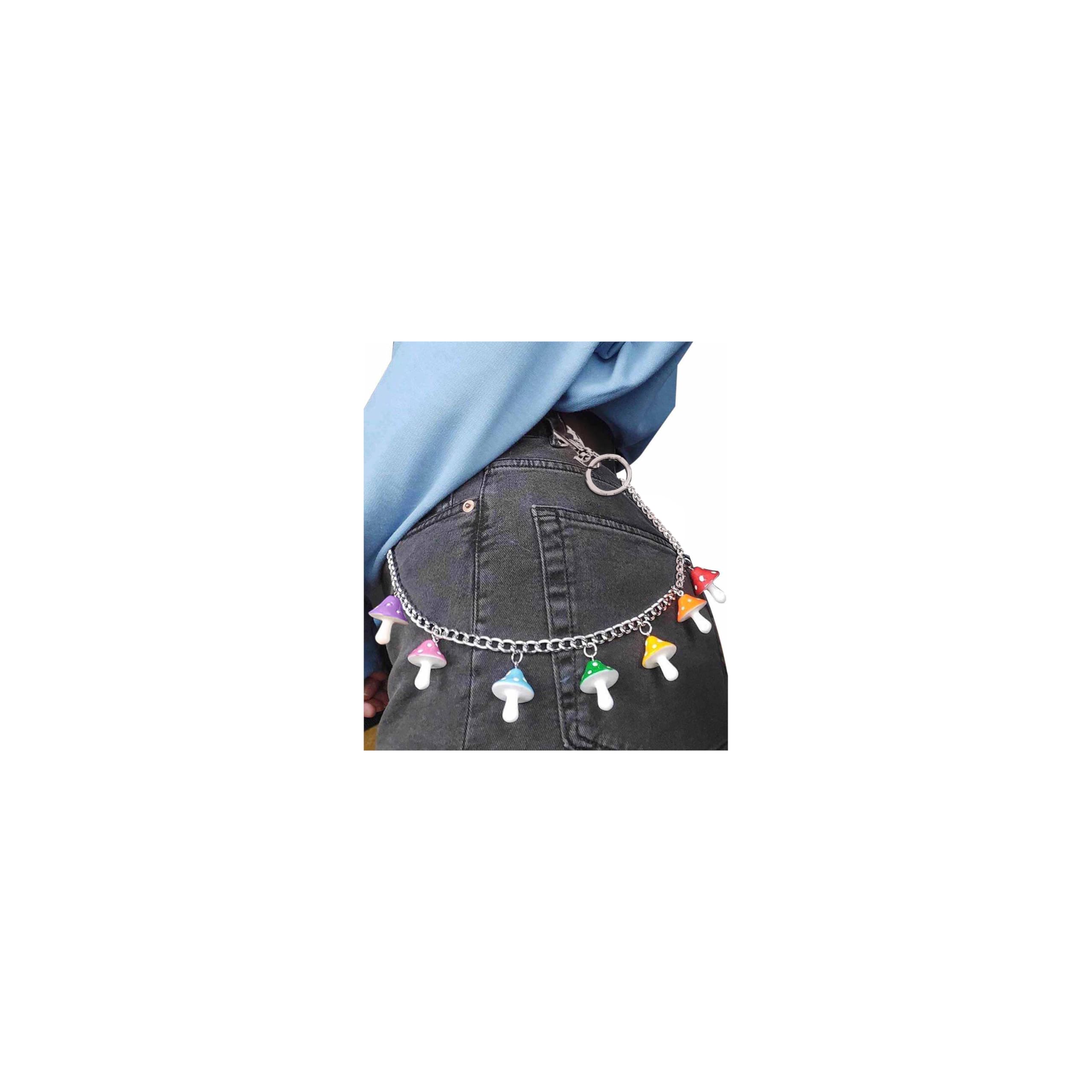 BGTY Vintage Harajuku Punk Cool Pants Jeans Chain Fashion Body Jewelry Accessory for Women Girls Cute Waist Chain, One Size, Non-Precious Metal, No Gemstone