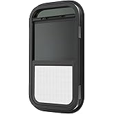 Akynjtbca RV Window, Vertical Sliding, Black, Passenger Side, Compatible with RV, Truck, Aluminum Tempered Glass