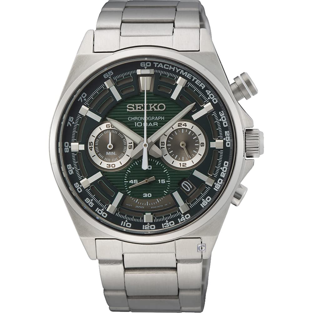 Seiko Men Chronograph Quartz Watch with Stainless Steel Strap SSB405P1