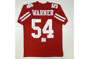 HOFSM.COM HALL OF FAME SPORTS MEMORABILIA Autographed/Signed Fred Warner San Francisco Red Football Jersey Beckett BAS COA
