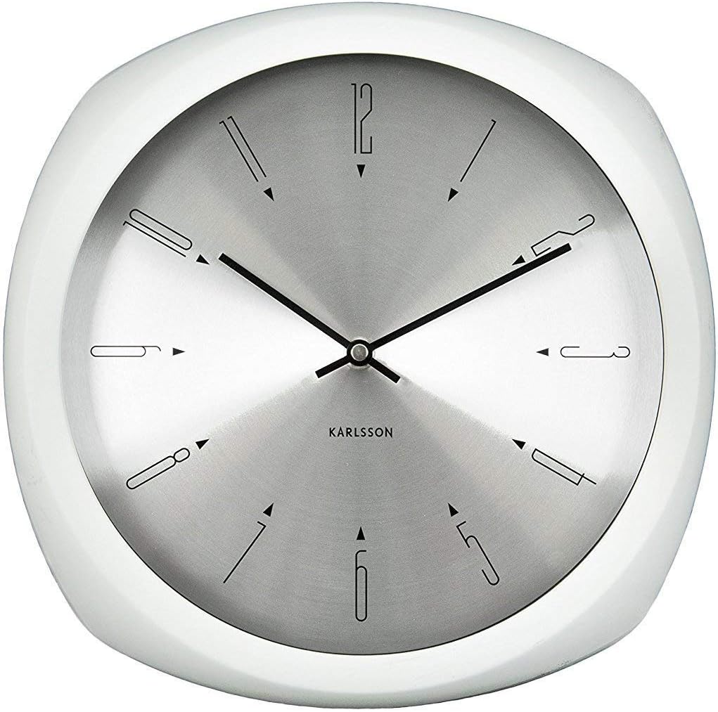 Karlsson, wall clock, aluminium, White, One Size Amazon.co.uk Kitchen
