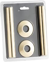 Arroll Antique Brass Radiator Pipe Shroud Kit 130 x 18mm Solid Brass Sleeves view 2