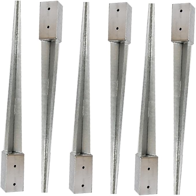 4" 100mm Heavy Duty Galvanised Fence Post Spike (6) Amazon.co.uk DIY