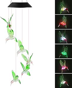 Luz Solar del Colibrí, Purplecrystal Luces de Cadena Impermeables al