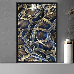signwin Framed Canvas Wall Art Snake Contemporary Dramatic...