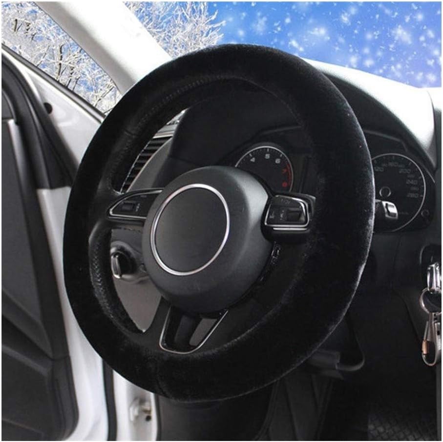 amazon com rjjx home vehemo steering wheel cover case sleeve plush winter warm protector automobile interior decoration car soft color name black home kitchen amazon com