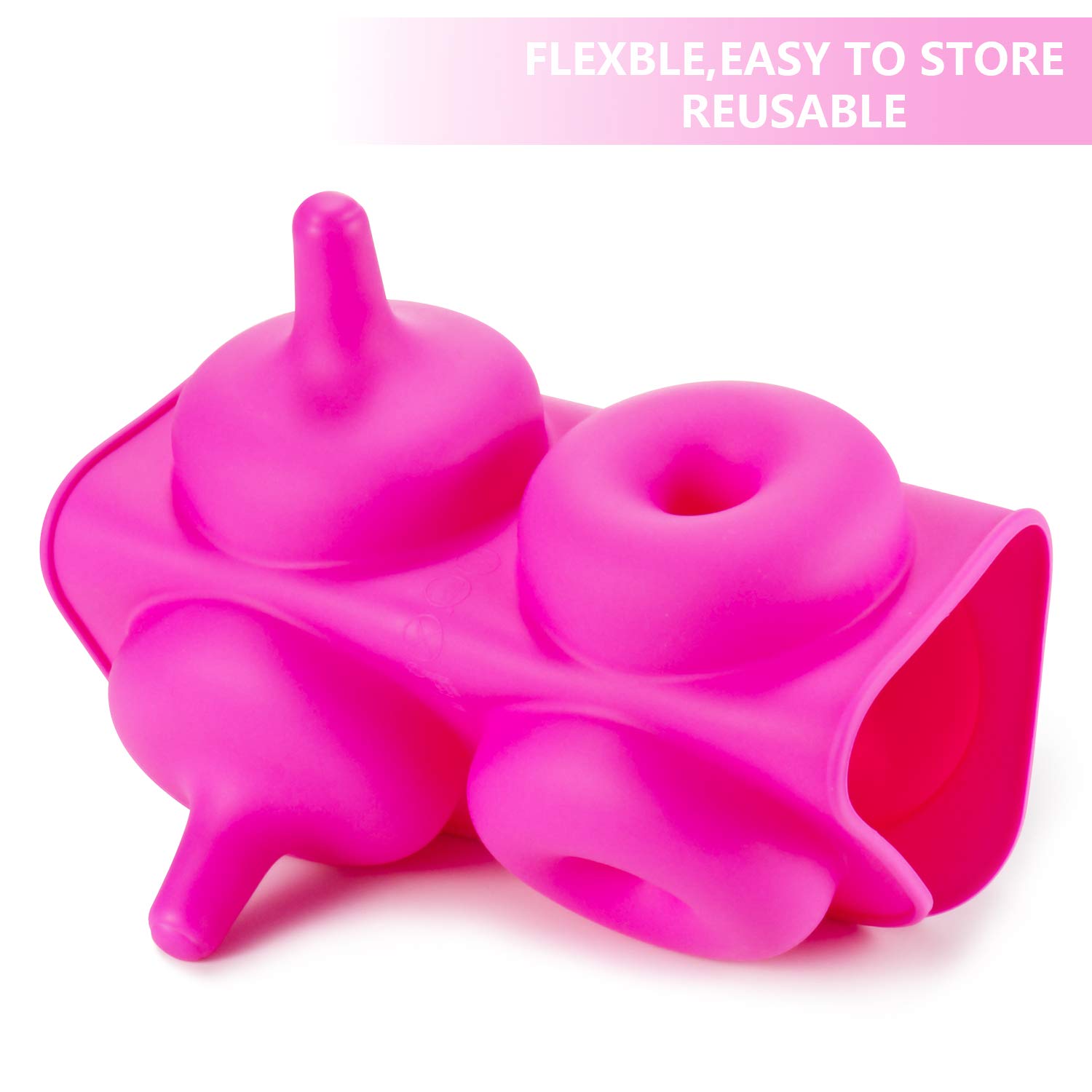 Silicone Donut Baking Pan, Senbowe 3 Pack Non-Stick Silicone Donut Mold, Dishwasher, Oven, Microwave, Freezer Safe,BPA_free,Bake Full Size Perfect Shaped Doughnuts