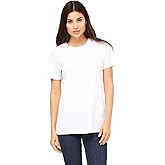 Bella + Canvas Ladies' Relaxed Short-Sleeve T-Shirt, Wht, Small
