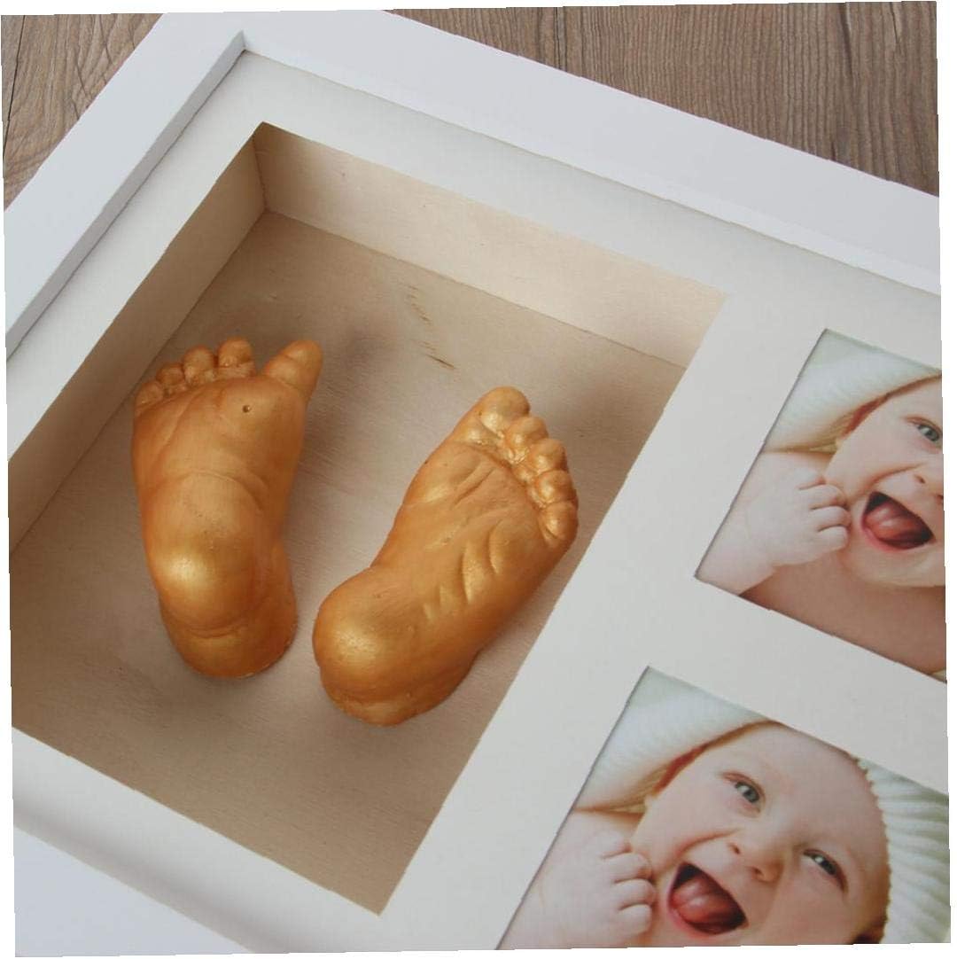 Cadeaux De Naissance Et Souvenirs 1 Set Bebe Nouveau Ne Babyprints Handprint Empreinte Blanc Cadre Photo Kits 3d Cadre Photo En Bois Pour Bebe Fille Douche Cadeau Souvenir Inclure Materiel Dalimentation Des Enfants