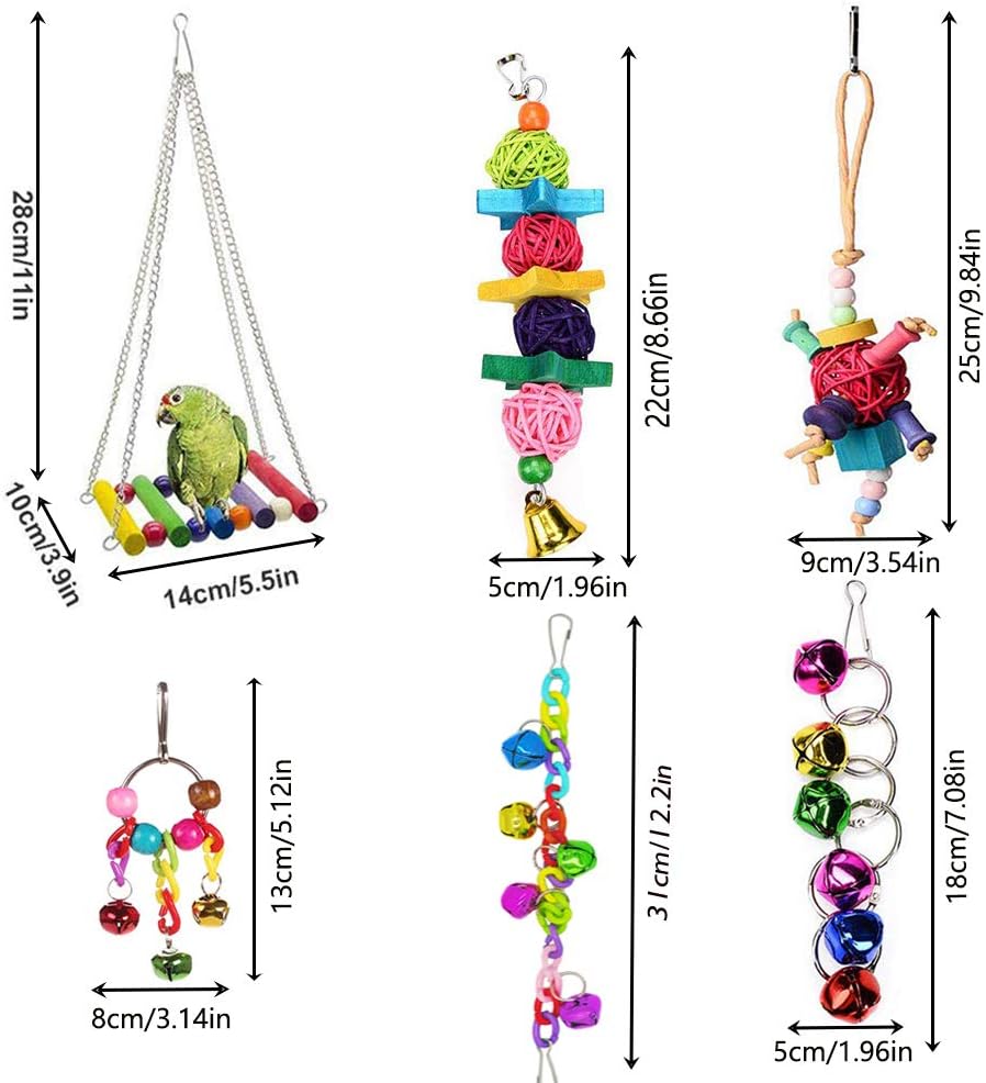 8 Pcs Bird Budgie Parakeet Toys - Image 5