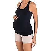 Sunzel Maternity Tank Tops with Built in Bra Sleeveless Pregnancy Racerback Summer Cami Shirts