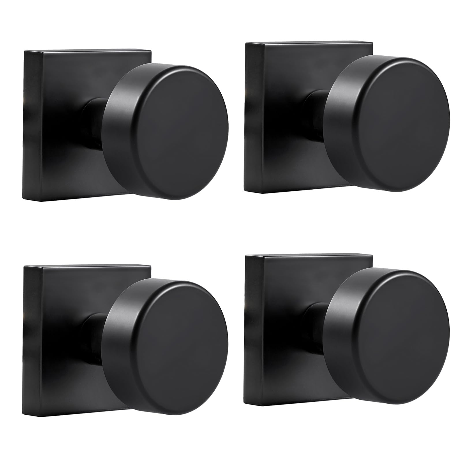 Photo 1 of coolnews 4 Pack Matte Black Dummy Door Knobs Interior, Modern Round Bifold Dummy Door Knob Door Handle for Pantry Hall/Closet Doors