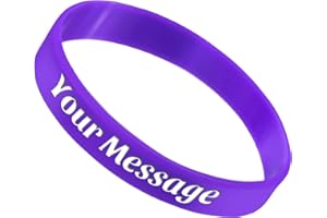 50Pcs Custom Silicone Wristbands Personalized Debossed Rubber Bracelets for Motivation, Party favors, Events, Birthdays, Awar