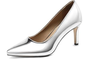 DOBOLIN Women's Heels Closed Pointed Toe Pumps Stiletto High Heels Comfortable Wedding Party Dress Shoes 3-Inch
