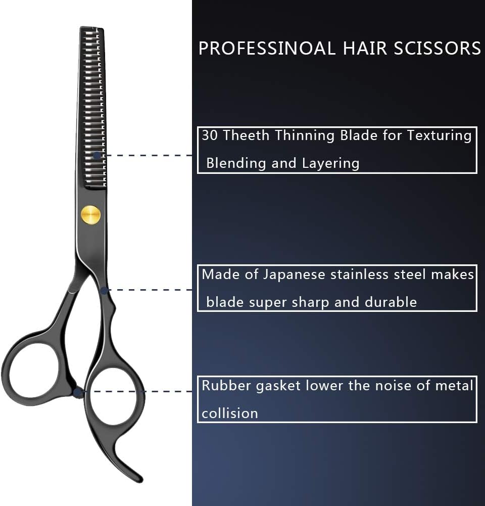 Hair Cutting Scissors Professional Hair Cutting Kit Tooth Shears Scissor&Straight Scissors Home Hair Cutting Shear for Women, Men, Kids, Gift for Friends, Family : Beauty
