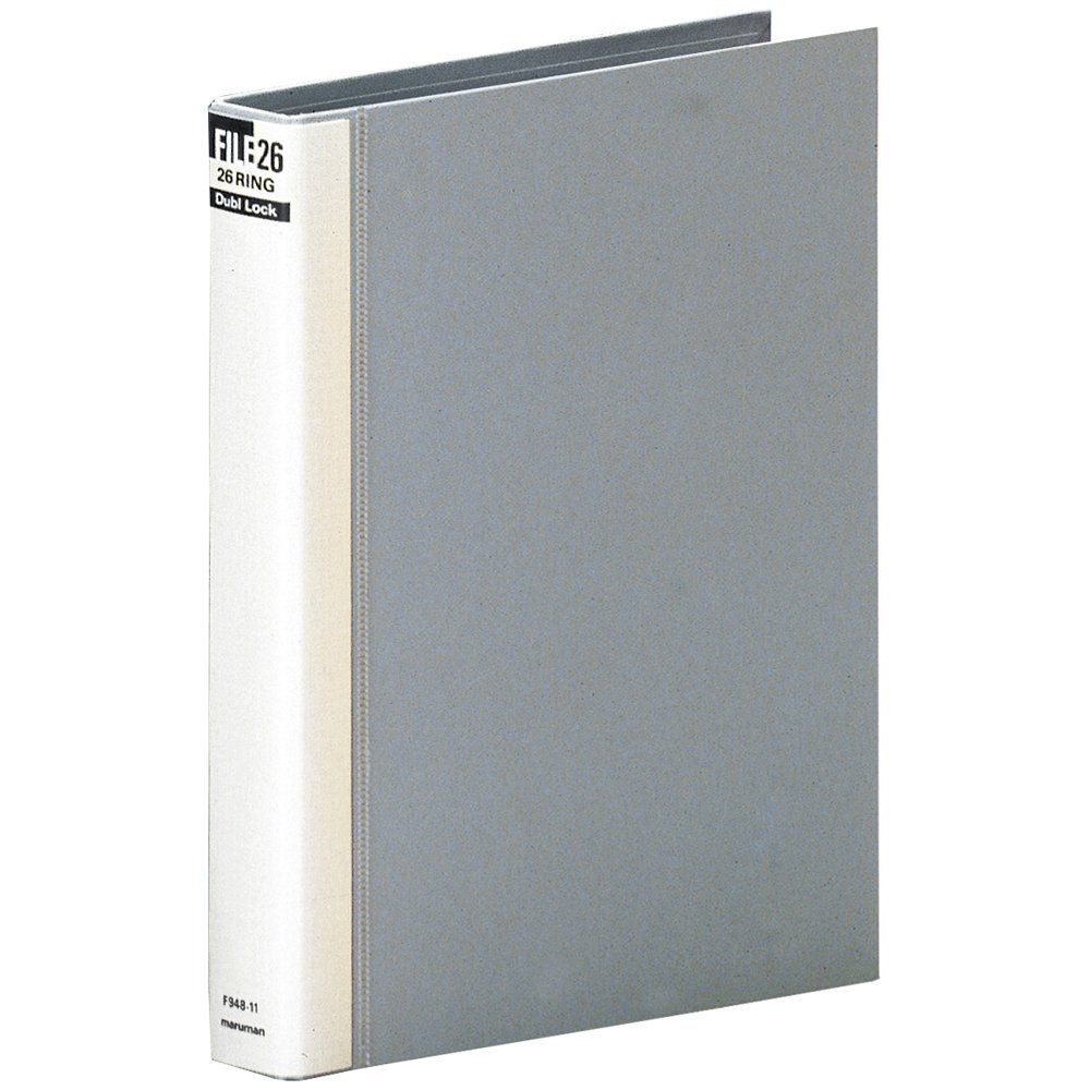 Photo 1 of Maruman F678R-11 Loose Leaf Binder, B5, Double Lock, 26 Holes, Gray