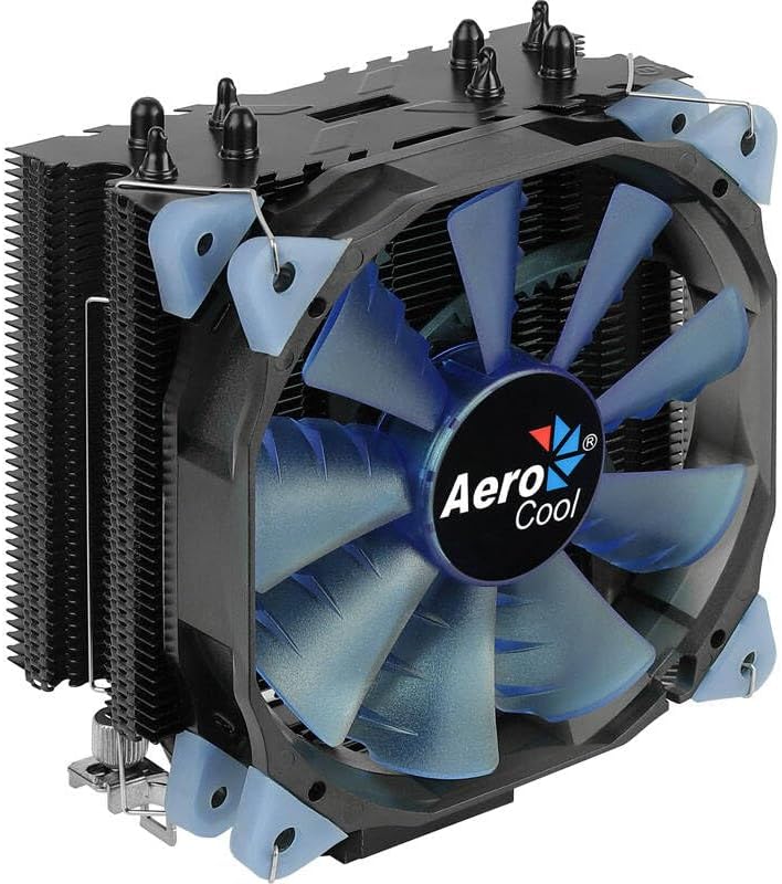AeroCool Verkho 4 Dark CPU Cooler 120mm Fan for PC Desktops