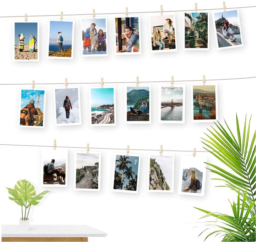 Dremisland Photo Display Pictures Organizer, Wall Hanging Picture Frames Collage Includes 100 Clips - Image 4