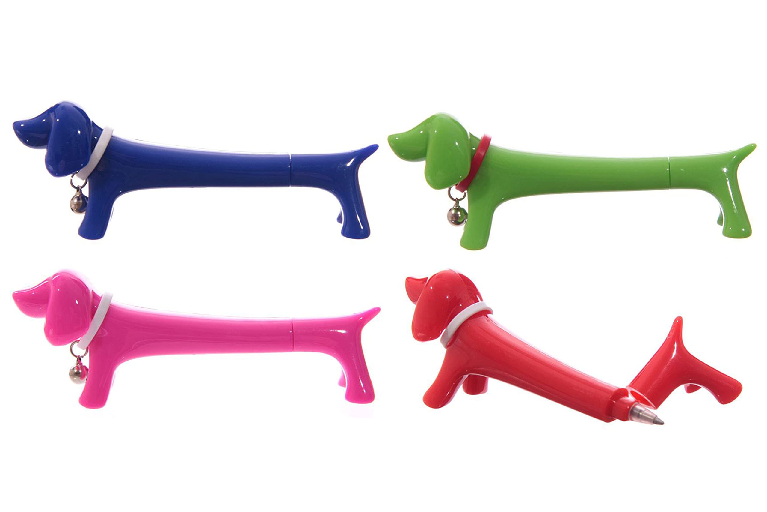 Puckator SET OF 4 cute sausage dog pens 4 colours