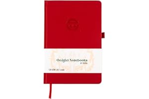 Onigiri Notebooks One Piece Straw Hat Luffy Red Anime Vegan Leather A5 Hardcover Journal | Lined | Writing, Sketching, Drawing, Painting & Gift for Anime Fans