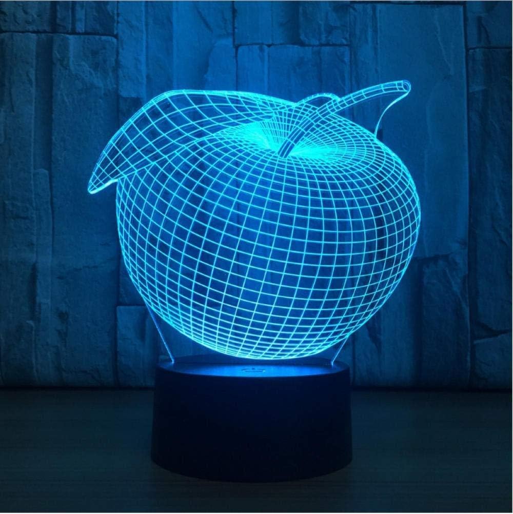 Creative Apple Fruit 7 colores USB Light Touch Acrylic led Visual