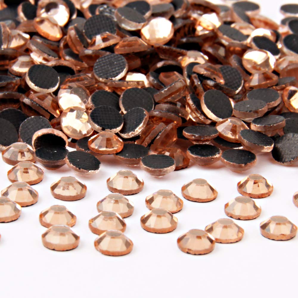 Crystal Hotfix Rhinestone,Machine Cut Stone 1440pcs/pkg (Champagne,SS16/4mm)