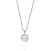 CRAFTD - North Star Pendant Necklace - 20.5" Chain Link with 20MM x 20MM Pendant - Waterproof, Heat & Sweat Resistant - Gifts for Men - Men's Jewelry