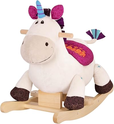 B. toys Unicorn Rocker Dilly Dally Wooden Ride On Toddler Toy 18+ Months