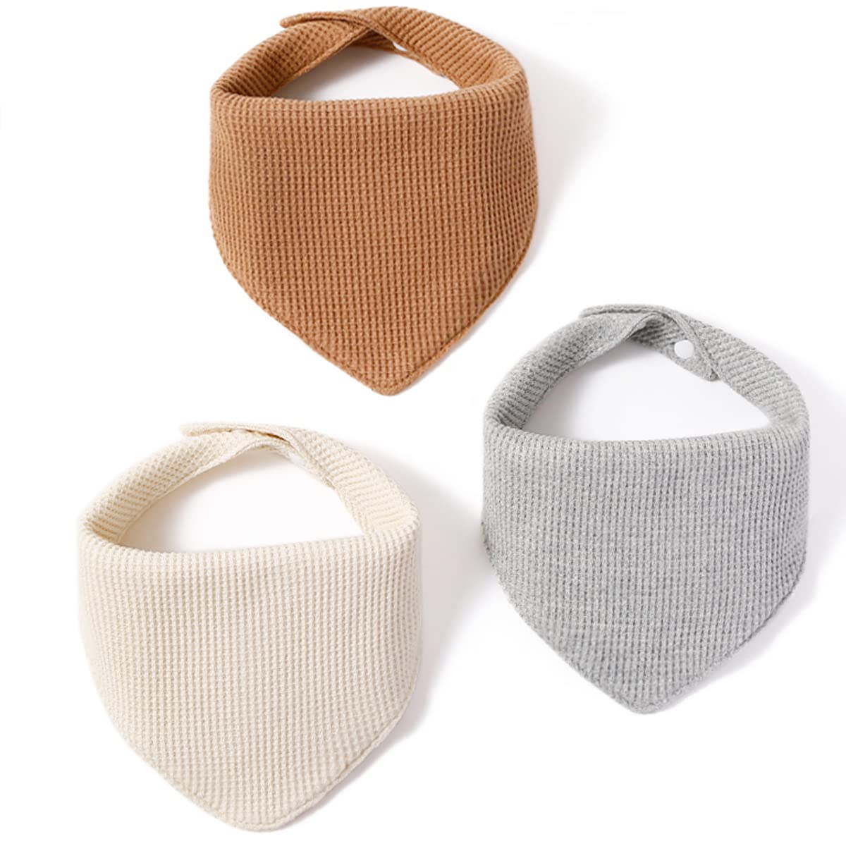 CuteOn Baby Bibs 4-Packs Printed Absorbent Cotton for Unisex Baby One Size 002 One Size