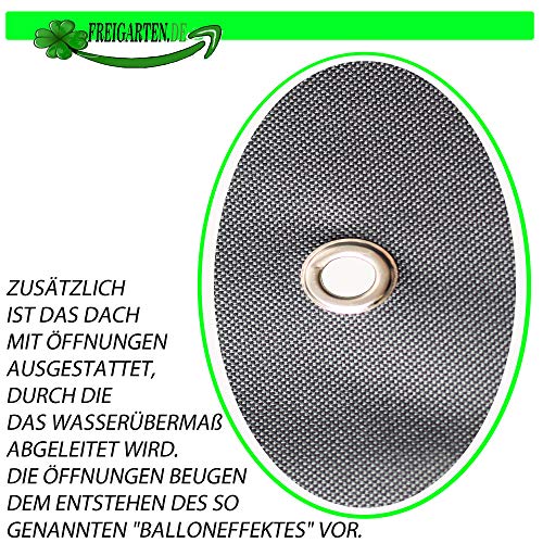 freigarten.de Ersatzdach für Pavillon 3x3 Meter Sand Antik Pavillon Wasserdicht Material: Panama PCV Soft 370g/m² extra… – Bild 5