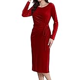 Aphratti Women's Long Sleeve Midi Dress for Party Wedding Guest Cocktail Dresses