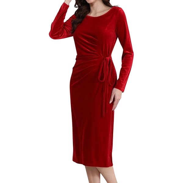 slim fit dress slacks [Plus Size] Green 1930s Solid Glitter V-Neck Mermaid Dress main image 1