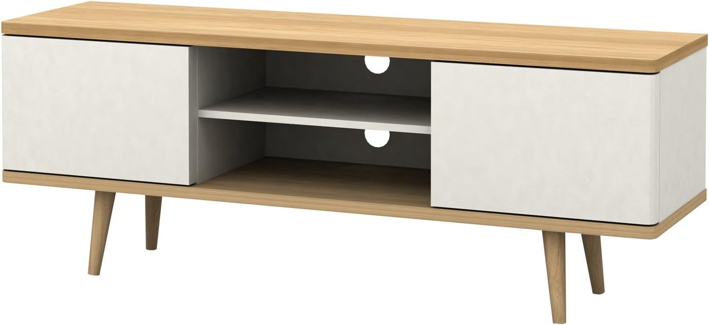 Anne Hifi TV-Bank Board Rack Lowboard Fernsehtisch Fernsehschrank weiß