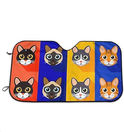 Amazon 柄 可愛い 北欧風フロントガラス用 カーフロント サンシェード カバー 車用 遮光カーテン フロントシェード フロントガラス 凍結防止 日よけ 防水uvプロテクション130x70cm サンシェード 車 バイク