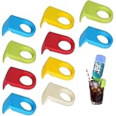 Ozzptuu 10pcs ABS Drink Clips Bottle Buckle Holders Beer Cocktail Snap for Schooner & Goblet Glasses (Random Color)