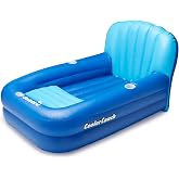 Solstice | Inflatable Pool Lounger Raft | Cooler Couch | Ice Chest | Sits you high for full sun with cooling mesh seating; 2 cup holders plus a removable ice chest for all-day floating
