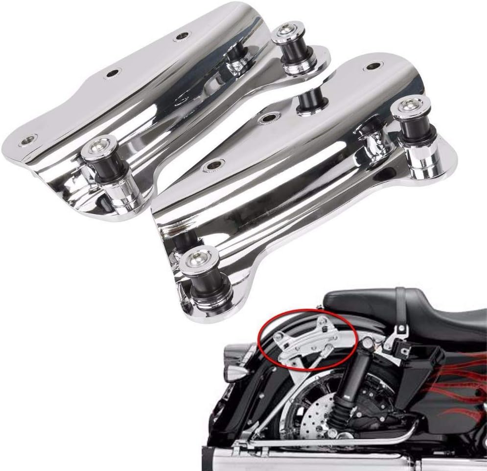 CCAUTOVIE Chrome Sissy Bar Luggage Rack 4 Point Docking Hardware Kit Detachable For Harley 2009-2013 FLHR, FLHRC, FLHT, FLHX, FLTR, FLTRX