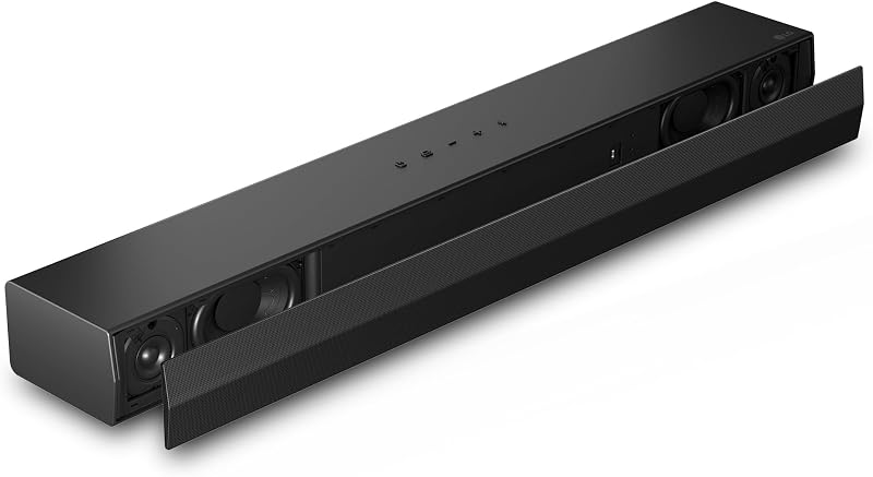 S20A - Barra de Som Inteligente, Bluetooth, 50W, 2.0 Canais, Compacto com Dual Woofer Integrado, Dolby Digital, DTS Digital Surround, Preto