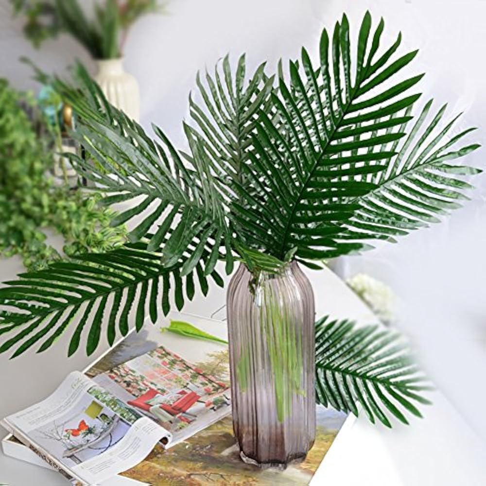 5Pcs/22 Artificial Palm Leaves Tropical Plant Party