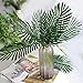 Warmter Faux Palm Leaves 5 Pack Palm Leaves Fake Faux Artificial Plant Leaves Green Single Leaf Palm for Home Kitchen Party Supplies Tropical Leaves Decorations (22 inch)