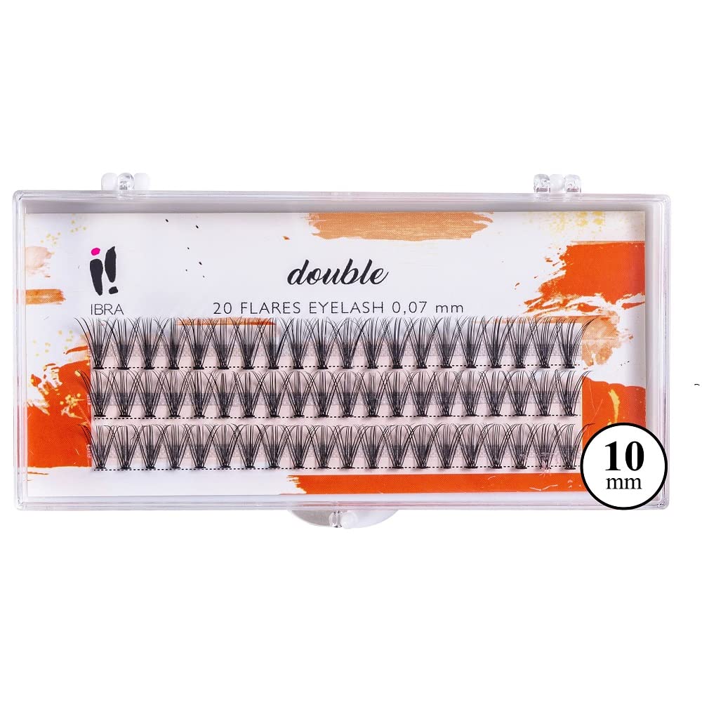 IBRA Makeup Eyelash Tube, Double, Knot 10 mm