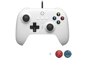 8BitDo Ultimate Wired Controller with Customize Back Buttons and Turbo Function for PC Windows 10, Android, Steam Deck, Raspb