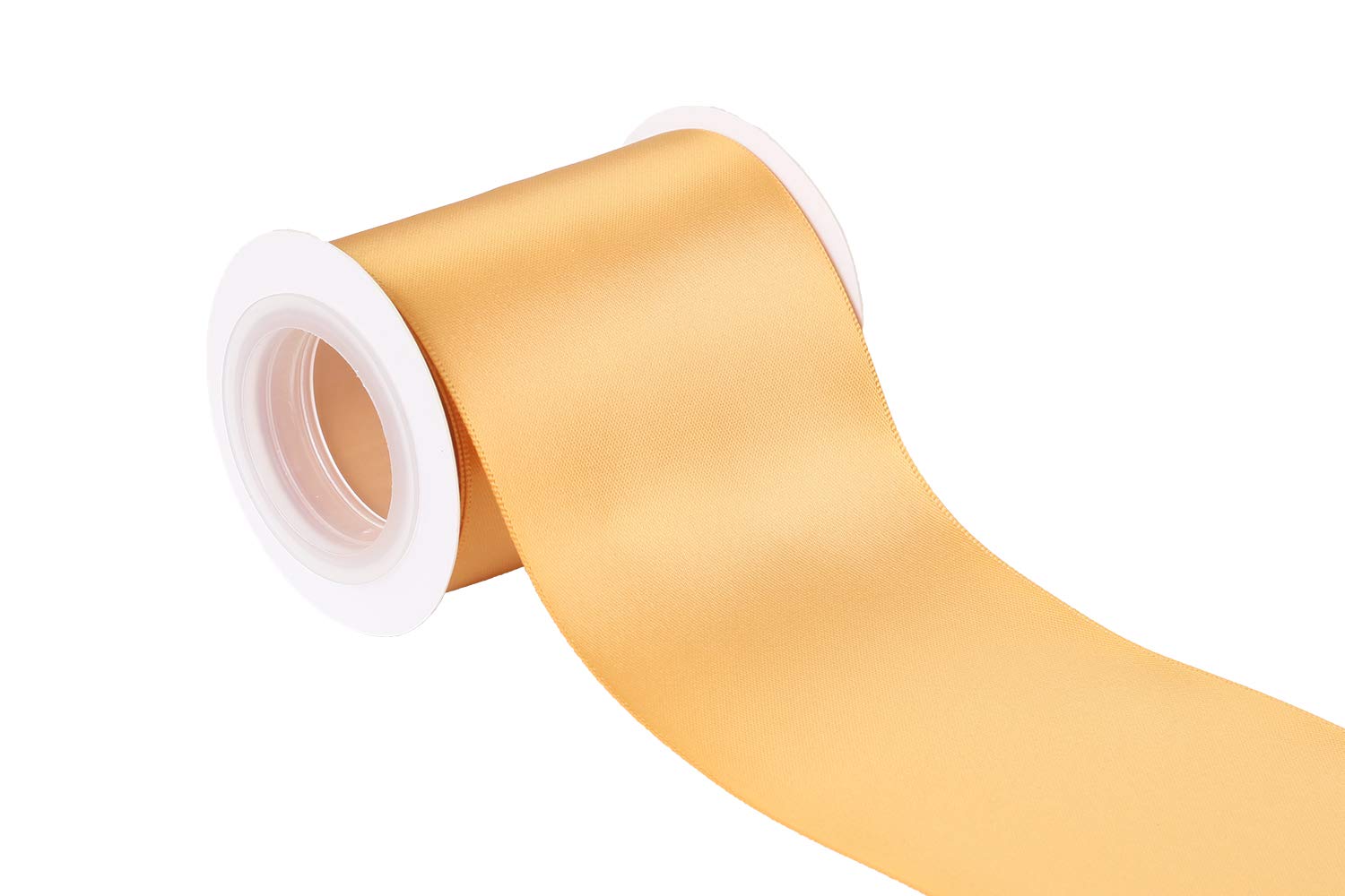 ITIsparkle 75mm Width (3") Double Faced Satin 4.5 Meters (Full Reel) Premium Quality Ribbon Ideal for Crafts/Gift Wrapping/Floristry - Old Gold
